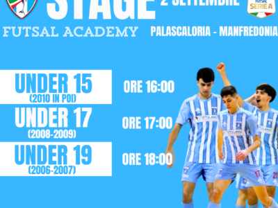 Vitulano Drugstore Manfredonia, Futsal Academy da record e nuovi Stage