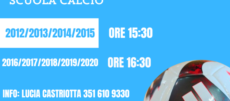 Vitulano Drugstore Manfredonia, Open Day Scuola Calcio anche giovedì 19 settembre